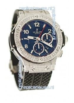 Hublot Big Bang Swiss Watch with Diamonds Embedded Case and Bezel