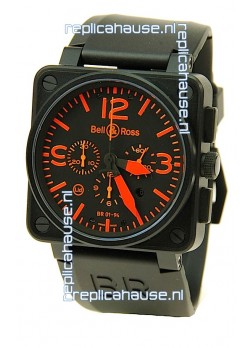 Bell and Ross BR01-94 Edition Swiss Replica Automatic Watch in Orange Markers