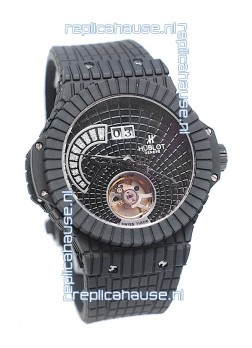 Hublot Black Caviar Tourbillon Power Reserve Japanese Replica Watch
