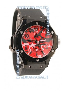 Hublot Big Bang Commando Red Camouflage Japanese Watch