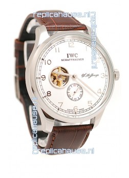 IWC Portuguese Regulateur Tourbillon Japanese Watch in Brown Strap