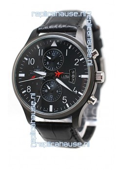 IWC Pilot Spitfire Automatic Japanese PVD Watch in Black 