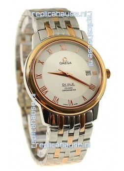 Omega Co-Axial Deville Japanese Rose Gold Watch in Roman Markers