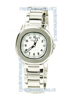 Patek Philippe Aquanaut Ladies Steel Watch in Green Markers