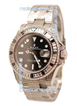 Rolex GMT Masters II 2011 Edition Swiss Replica Watch with Diamonds Casing and Bezel