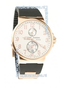 Ulysse Nardin Maxi Marine Chronometer Japanese Replica Rose Gold Watch