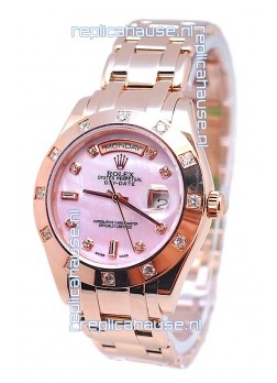 Rolex Day Date Pink Mother of Pearl Japanese Replica Watch