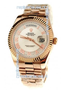 Rolex Day Date Pink Gold Japanese Replica Watch