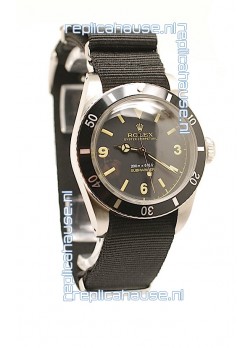 Rolex Submariner Swiss Watch Black Nylon Strap Watch