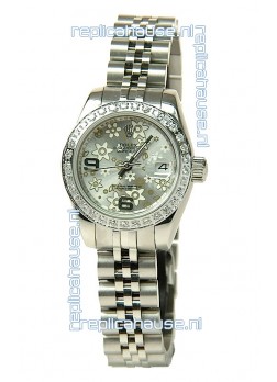 Rolex Floral Motif Datejust Ladies Replica Watch