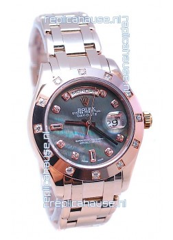 Rolex Day Date Black Mother of Pearl Japanese Replica Watch