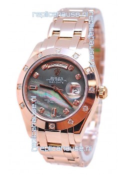 Rolex Day Date Black Mother of Pearl Japanese Replica Watch