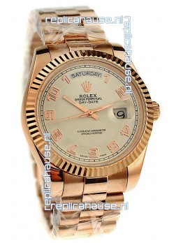 Rolex Day Date Pink Gold Japanese Replica Watch