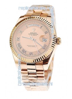 Rolex Day Date Pink Gold Japanese Replica Watch