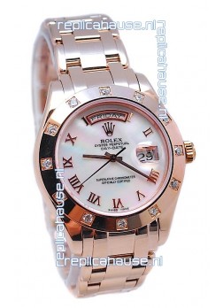 Rolex Day Date White Mother of Pearl Japanese Replica Watch