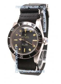 Rolex Submariner Swiss Watch Black Nylon Strap Watch