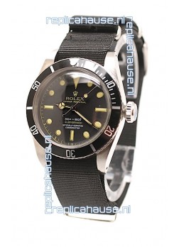 Rolex Submariner Swiss Watch Black Nylon Strap Watch