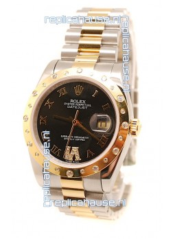 Rolex DateJust Mid-Sized Japanese Replica Gold Watch
