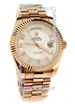 Rolex Day Date Pink Gold Japanese Replica Watch