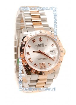 Rolex DateJust Mid-Sized Japanese Replica Rose Gold Watch