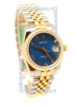 Rolex DateJust Mid-Sized Japanese Replica Two Tone Watch