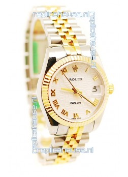 Rolex DateJust Mid-Sized Japanese Replica Two Tone Watch