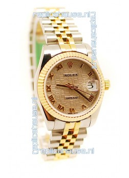 Rolex DateJust Mid-Sized Japanese Replica Two Tone Watch