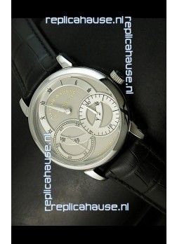 Alange Sohne Dual Sub Dials Japanese Watch Black Strap