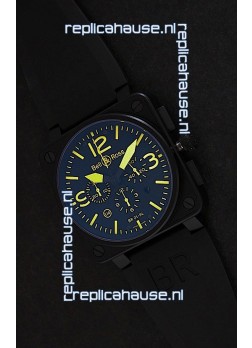 Bell and Ross BR01-94 7750 Swiss Watch in Yellow Markings