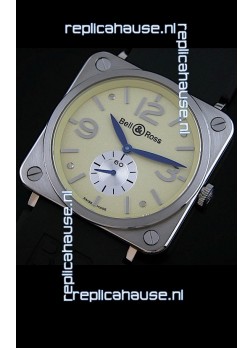 Bell & Ross Japanese Watch in Gold Ivory Dial