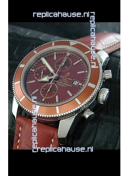 Breitling Superocean Swiss Replica Watch in Brown Dial