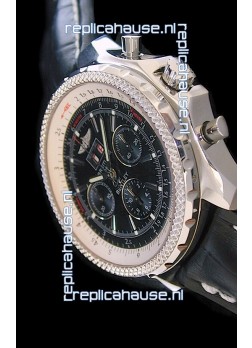 Breitling Bentley 6.75 in Swiss Replica Watch in Black Dial