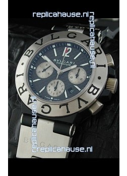 Bvlgari Fabrique en Suisse  Swiss Replica Titanium Watch in Black Dial