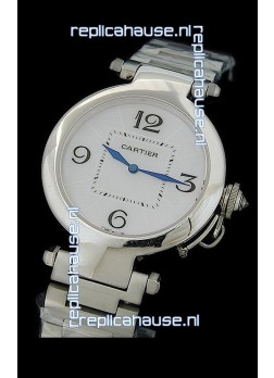 Cartier Pasha de Swiss Replica Automatic Watch in White Dial