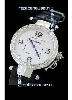 Cartier Pasha de Swiss Replica Automatic Watch in White Dial