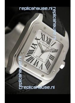 Cartier Santos Swiss Replica Watch in White Dial