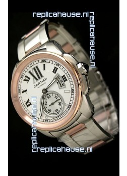 Calibre De Cartier Japanese Automatic Replica Watch in Two Tone