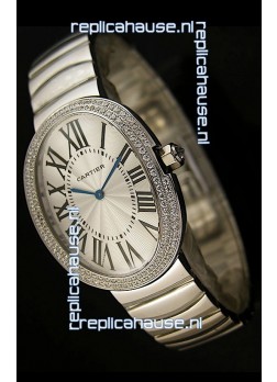 Cartier Baignoire Japanese Replica Watch with Diamonds Bezel
