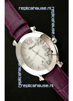 Chopard Happy Sport Ladies Japanese Replica Watch in Steel