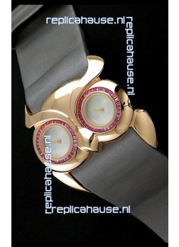 Chopard Animal World Ladies Owl Watch in Double Mop White Dial