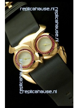 Chopard Animal World Ladies Owl Watch in Black Strap