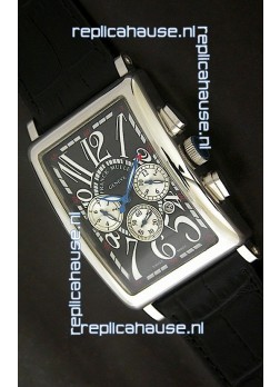 Franck Muller Long Island Japanese Replica Watch in Black Dial