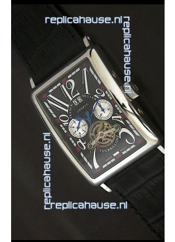 Franck Muller Tourbillon Japanese Replica Watch in Black Dial