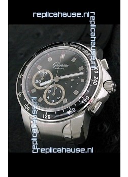 Glashuette Sport Evolution Swiss Chrono Watch in Black Dial