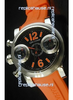 Graham Chronograph Swordfish Swiss Replica Watch in Orange Strap