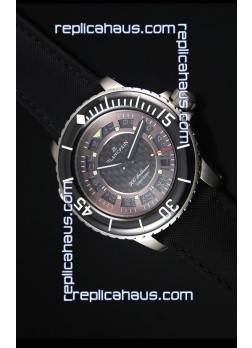 Blancpain 500 Fathoms Swiss Replica Watch in Grey Carbon Dial - 1:1 Mirror Edition