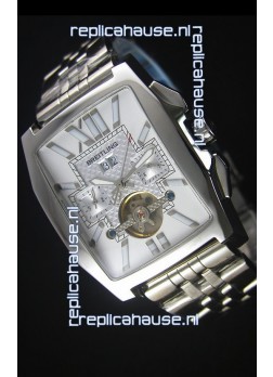 Breitling For Bentley Flying B Japanese Chronograph Watch in White Dial