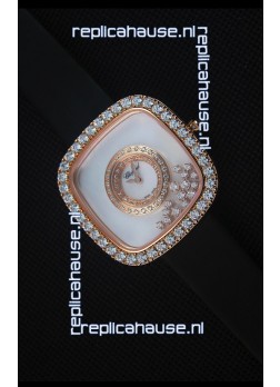 Chopard Happy Diamonds 38MM Black Strap in White Dial