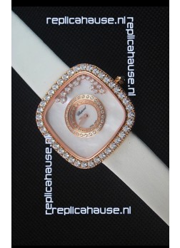 Chopard Happy Diamonds 38MM White Strap in White Dial