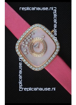Chopard Happy Diamonds 38MM Pink Strap in Pink Dial
